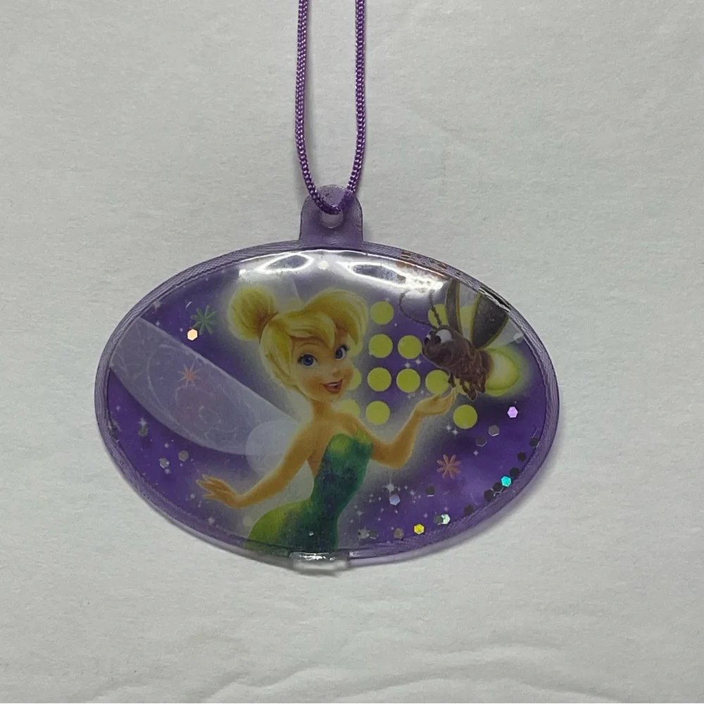 Disney Kids Purple Tinker Bell Glitter Necklace